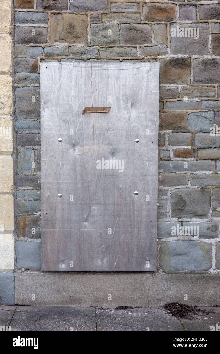 Bancomat a bordo. Bristol, Regno Unito Foto Stock