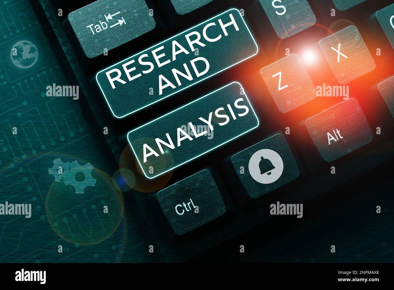 Ricerca e analisi del testo scritto a mano. Parola per il pensiero strategico e il processo decisionale esistenti o nuovi Foto Stock