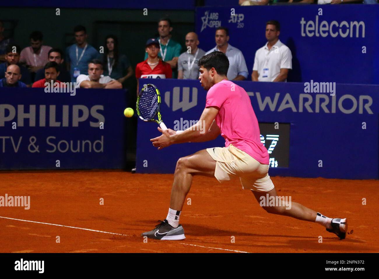 Carlos Alcaráz Tenista Español en el ATP de Buenos Aires Foto Stock