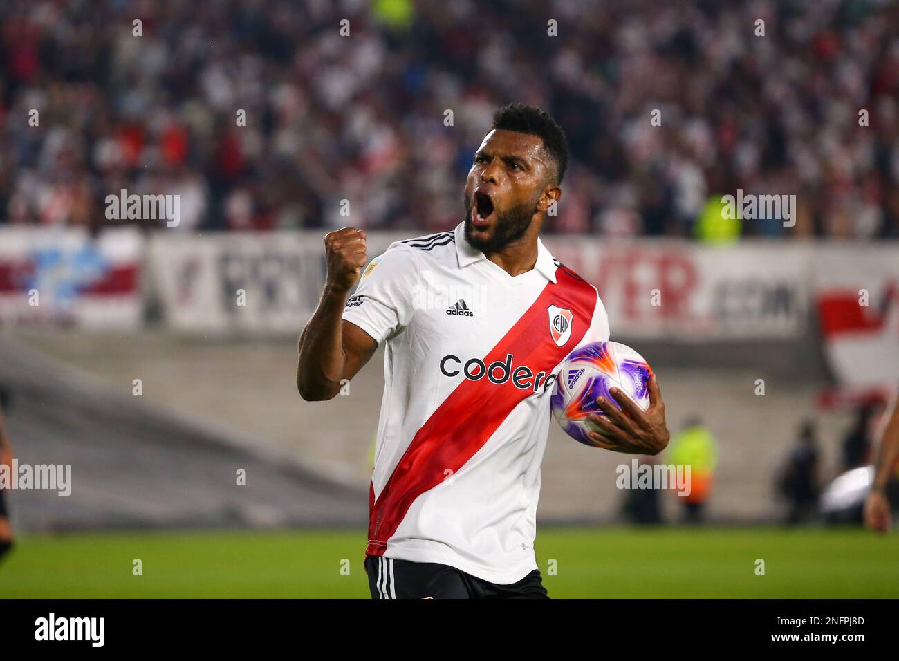 Miguel Borja River Plate player Foto Stock