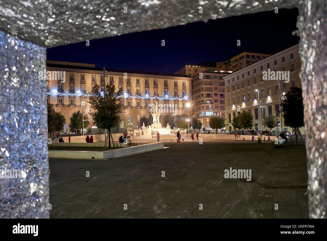Napoli Campania Italia. Piazza Municipio Foto Stock