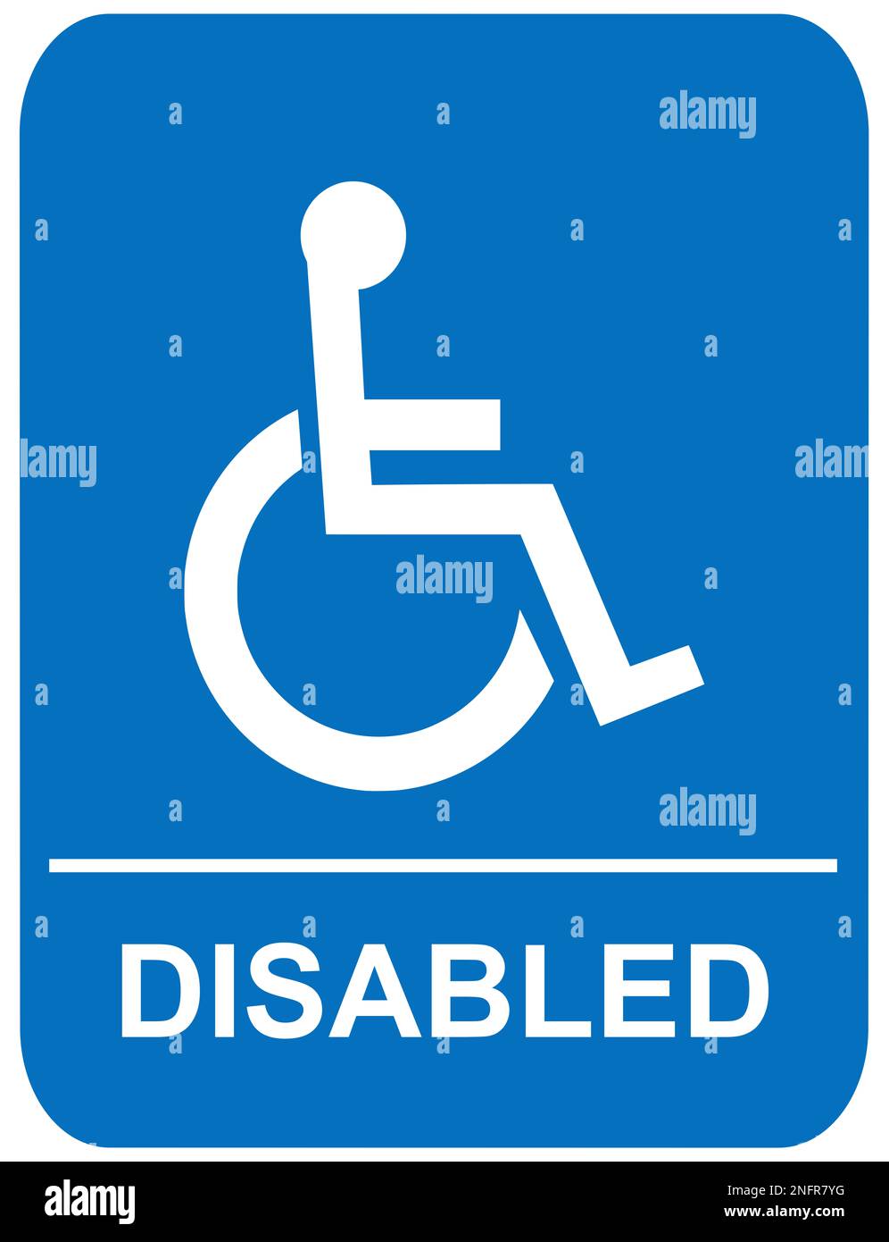 Simbolo Disco Toilette Per Disabili - Adesivo In Alluminio Diametro 80 Mm - Symbol DS304 - 2