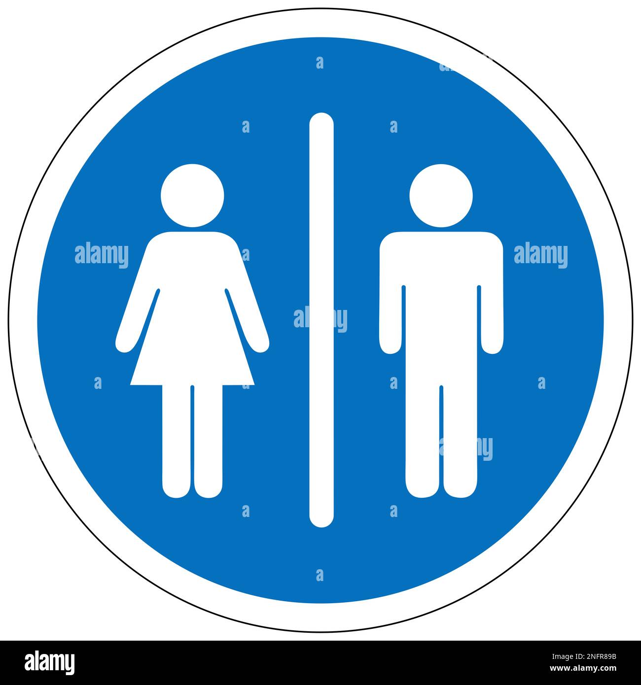 Segno di toilette maschile e femminile Foto Stock