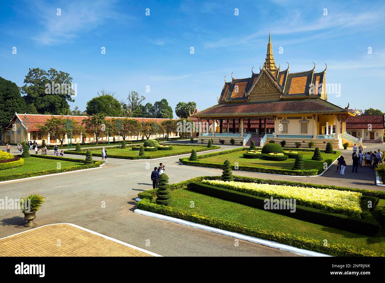 La Sala del Trono al Palazzo reale Phnom Penh Cambogia Foto Stock