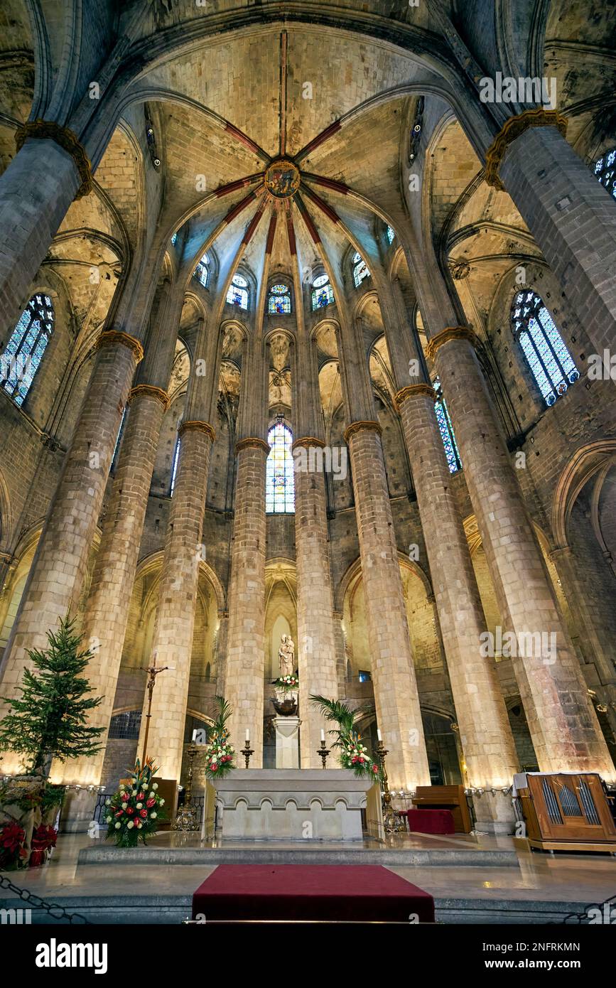 Barcellona. Catalogna. Spagna. La chiesa di Santa Maria del Mar Foto Stock