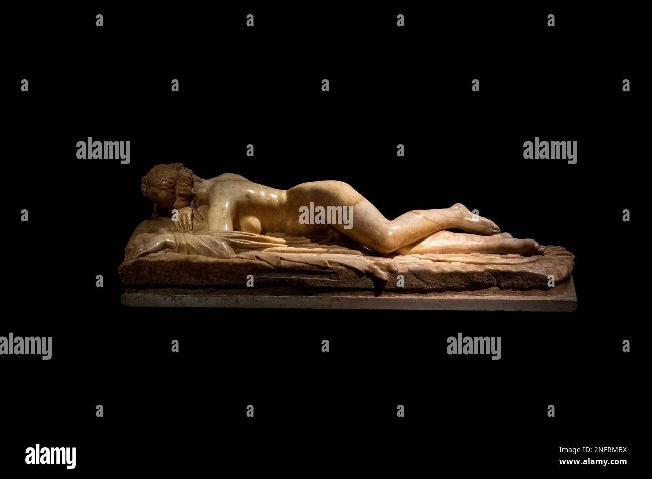 Firenze, Toscana/Italia - 19 Ottobre : ermafroditi arte romana del I secolo A.C. la scultura nella galleria degli Uffizi a Firenze il 19 ottobre 2019 Foto Stock