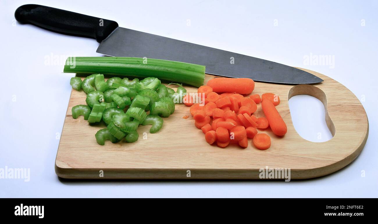 cena con carote di sedano Foto Stock