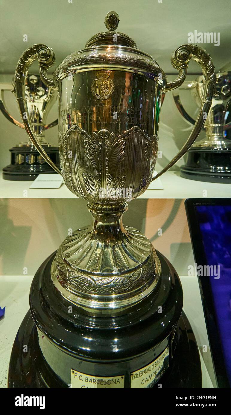 Visita del museo del FC Barcelona all'arena Camp Nou Foto Stock