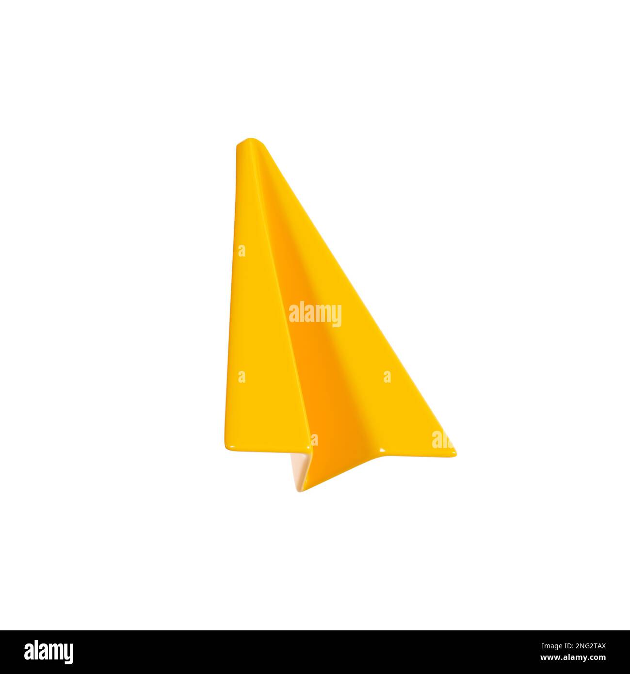 Paper Plane 3D render - cartoon giallo origami icona aereo per il concetto  di e-mail o nuovo messaggio Foto stock - Alamy