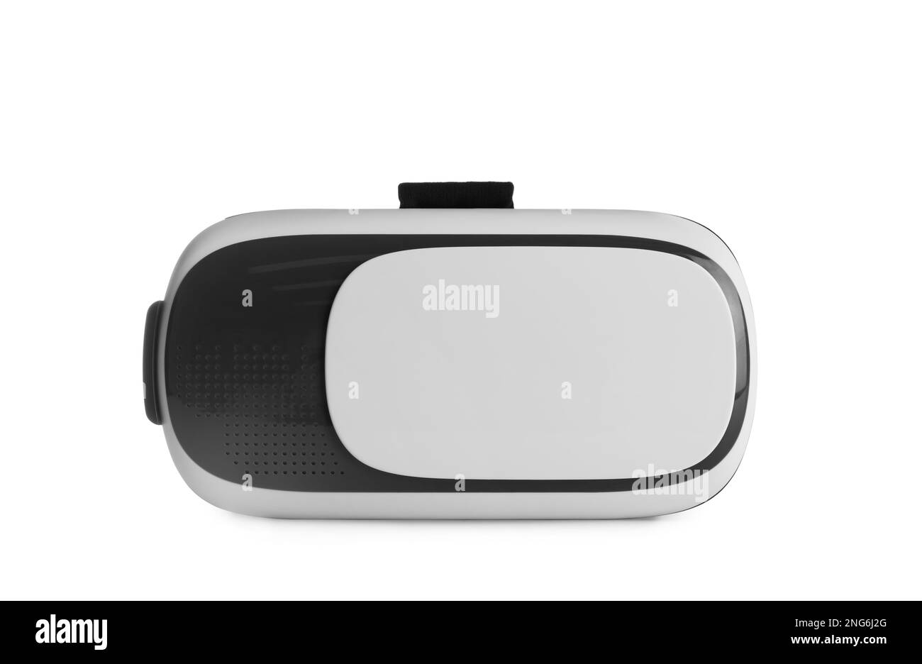 Moderna cuffia per realtà virtuale isolata in bianco Foto Stock