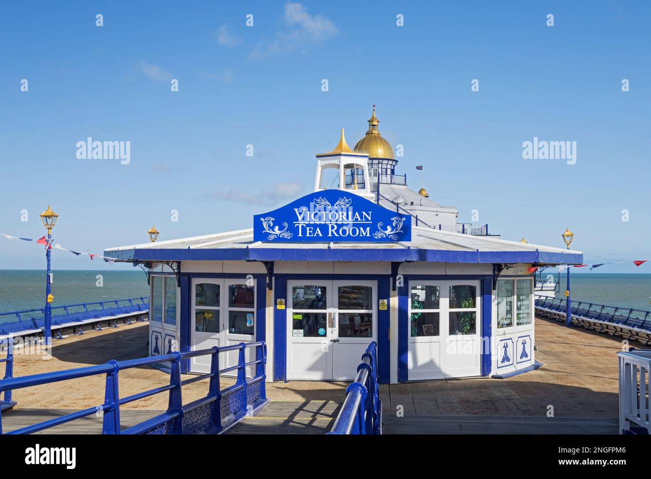 Sala da tè vittoriana, Eastbourne Pier, Eastbourne, East Sussex, Inghilterra, REGNO UNITO Foto Stock