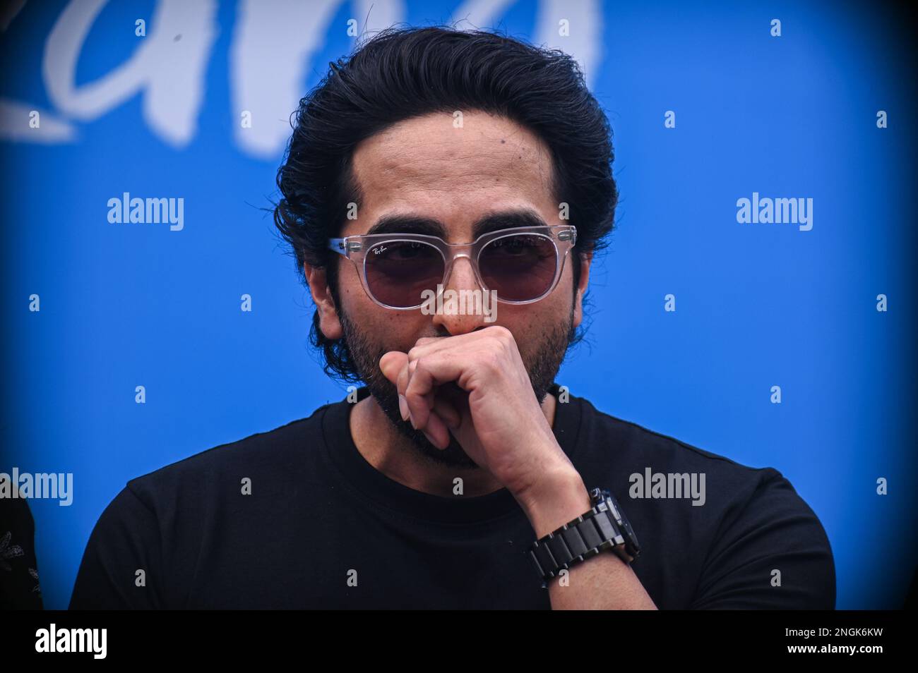 Nuova Delhi, Delhi, India. 18th Feb, 2023. Bollywood Actor Ayushmann Khurrana durante un evento in cui è stato nominato Ambasciatore Nazionale dell'India dell'UNICEF (United Nations International Children's Emergency Fund) a Nuova Delhi. (Credit Image: © Kabir Jhangiani/ZUMA Press Wire) SOLO PER USO EDITORIALE! Non per USO commerciale! Credit: ZUMA Press, Inc./Alamy Live News Foto Stock