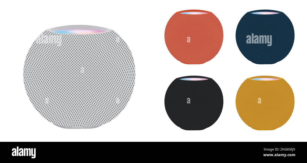 Apple HomePod mini. Illustrazione vettoriale. Illustrazione Vettoriale