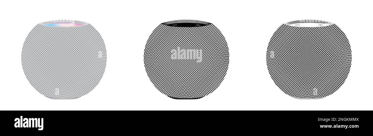 Apple HomePod mini. Illustrazione vettoriale. Illustrazione Vettoriale