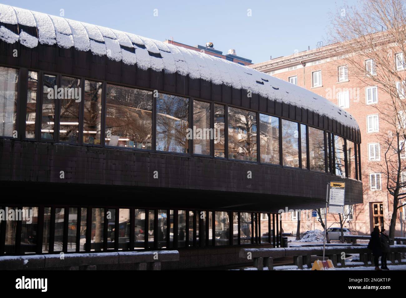 Streetviews nel centro di Tampere, Finlandia Foto Stock
