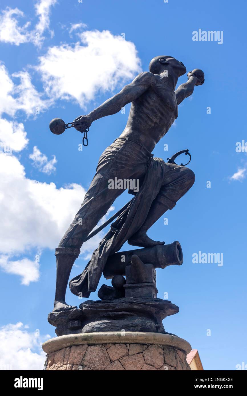 Il Monumento alla libertà, Piazza della Città, Soufrière, quartiere Soufrière, Santa Lucia, Antille minori, Caraibi Foto Stock