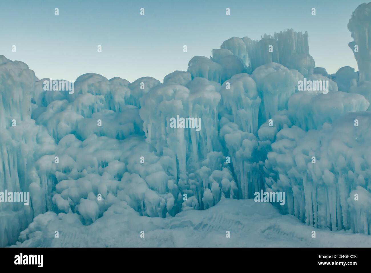 Lake George Ice Castles Foto Stock