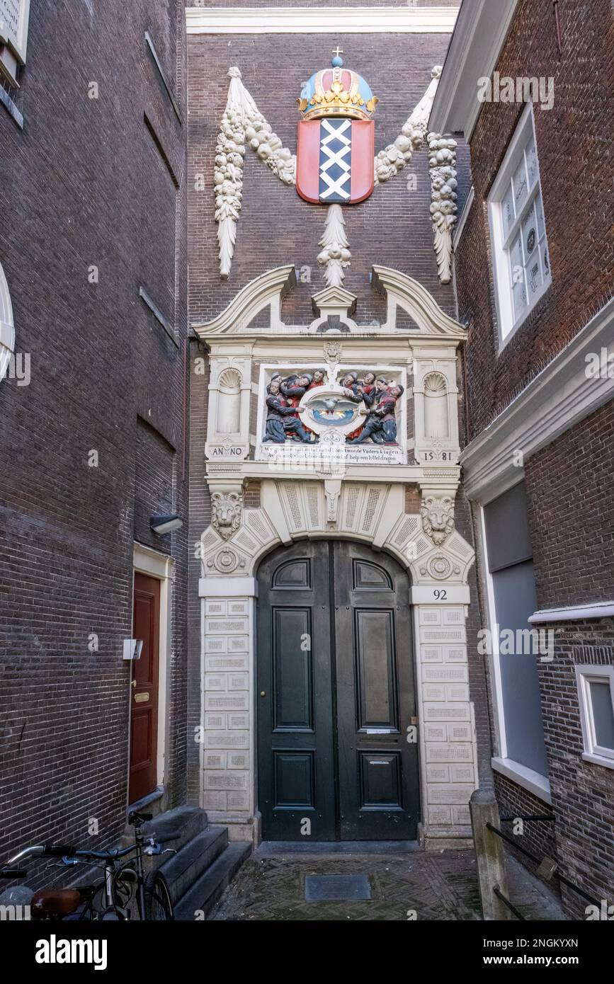 Ingresso, Museo di Amsterdam, Amsterdam, Paesi Bassi Foto Stock