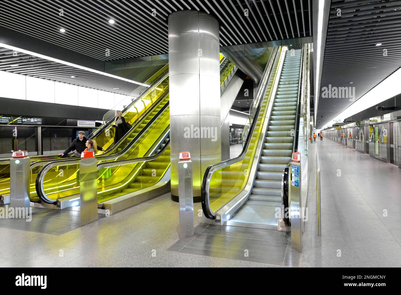 Stazione di Canary Wharf, Elizabeth Line, Londra, Regno Unito Foto Stock