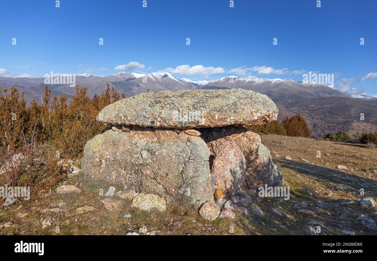 Casa Encantada Dolmen a Senterada, Pallars Jussa, Catalogna Foto Stock