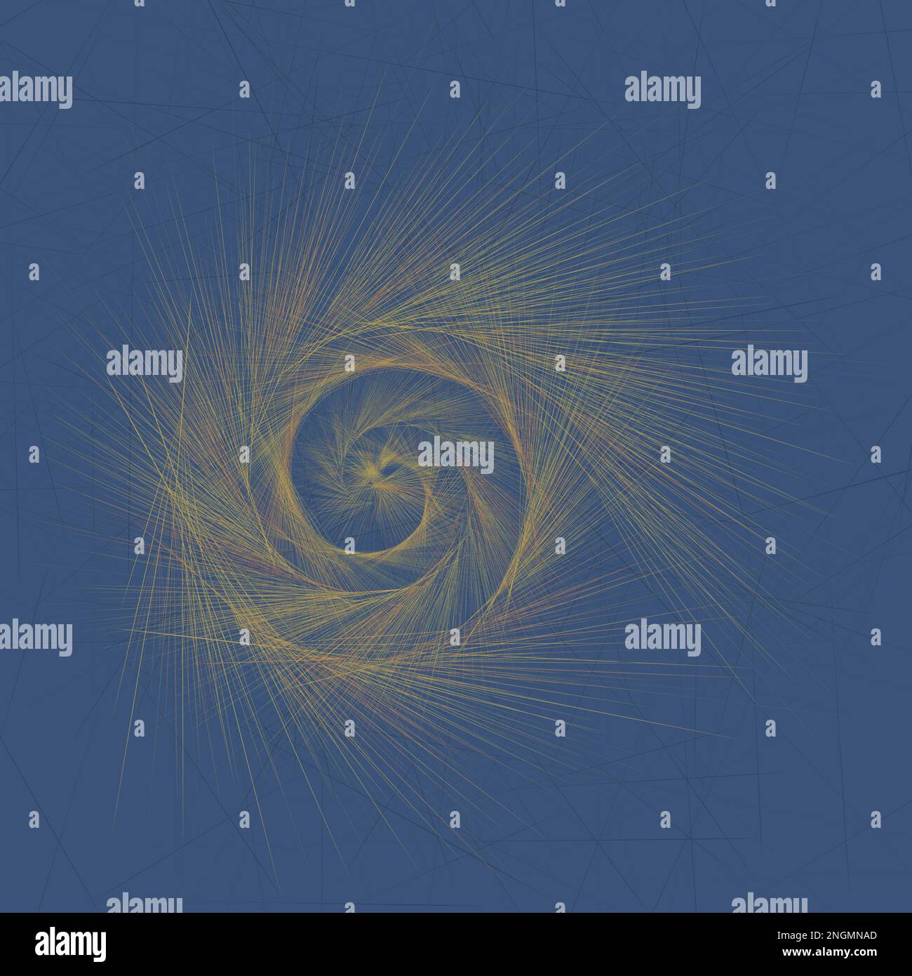 Forma a spirale concentrica di linee sottili come concetto dell'universo e dell'infinito. Vettore. Illustrazione Vettoriale