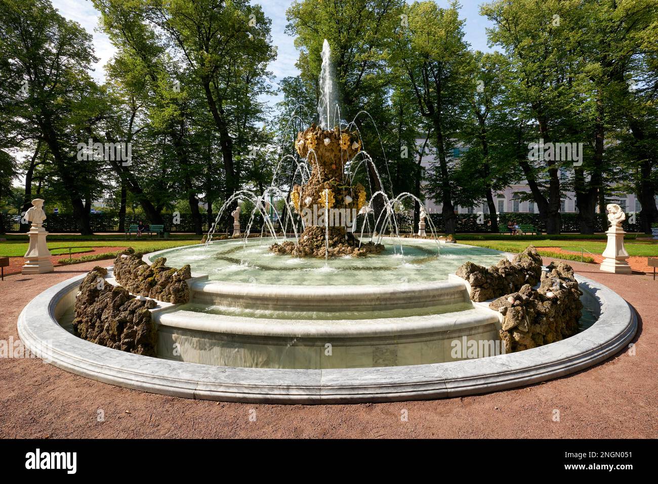 San Pietroburgo Russia. Giardino estivo Foto Stock