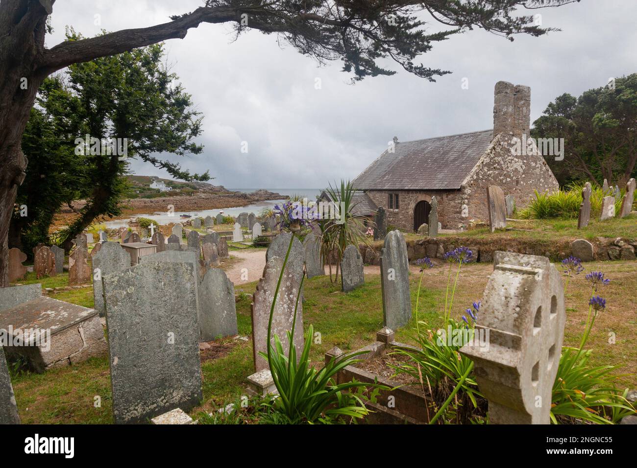 St Mary's Chuch, Città Vecchia, Isole di Scilly Foto Stock