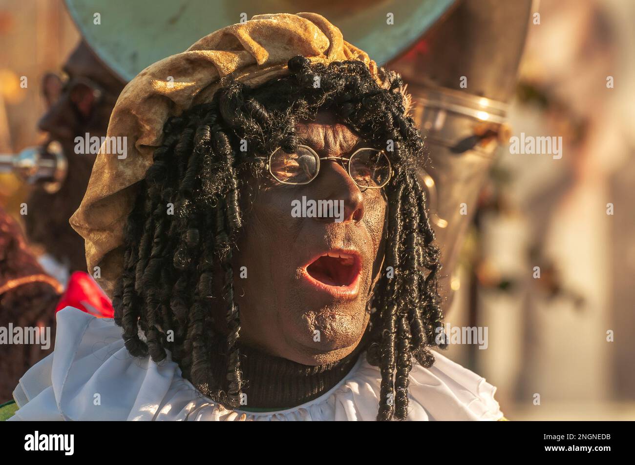 Dipinto marrone Dreadlock nero Piet maschio carattere cultura olandese Foto Stock