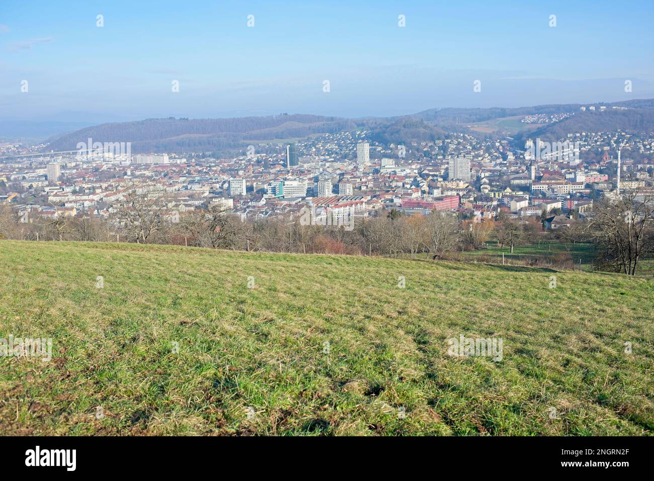 Lörrach, una piccola città della Germania meridionale Foto Stock