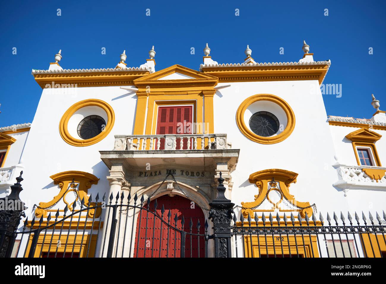 Dettaglio dell'arena di 'la Maestranza', Siviglia, Andalusia, Spagna, Europa. Foto Stock