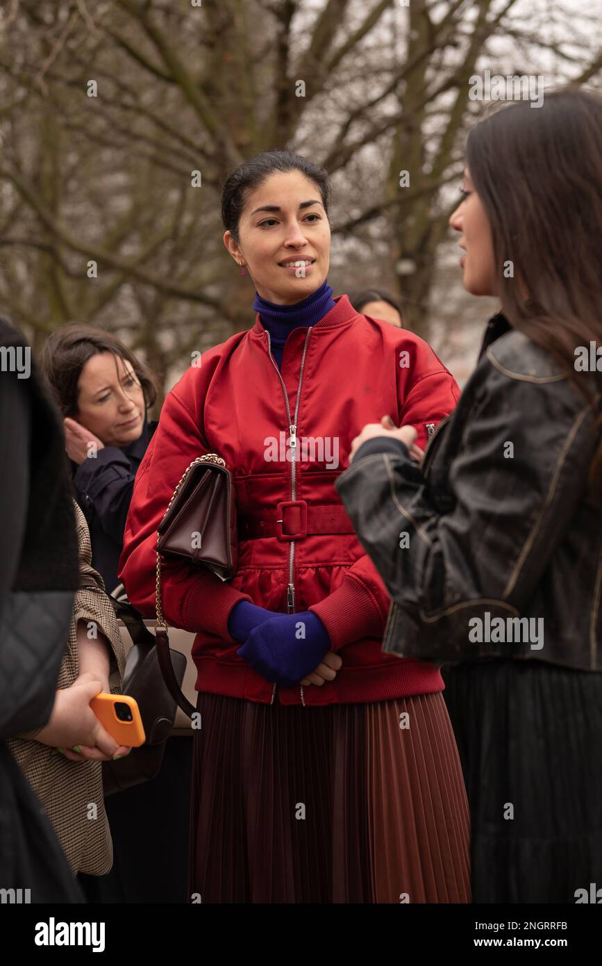 Londra, Regno Unito. 18th Feb, 2023. Caroline Issa è fotografata fuori dallo spettacolo Eudon Choi il secondo giorno della London Fashion Week. Credit: SOPA Images Limited/Alamy Live News Foto Stock