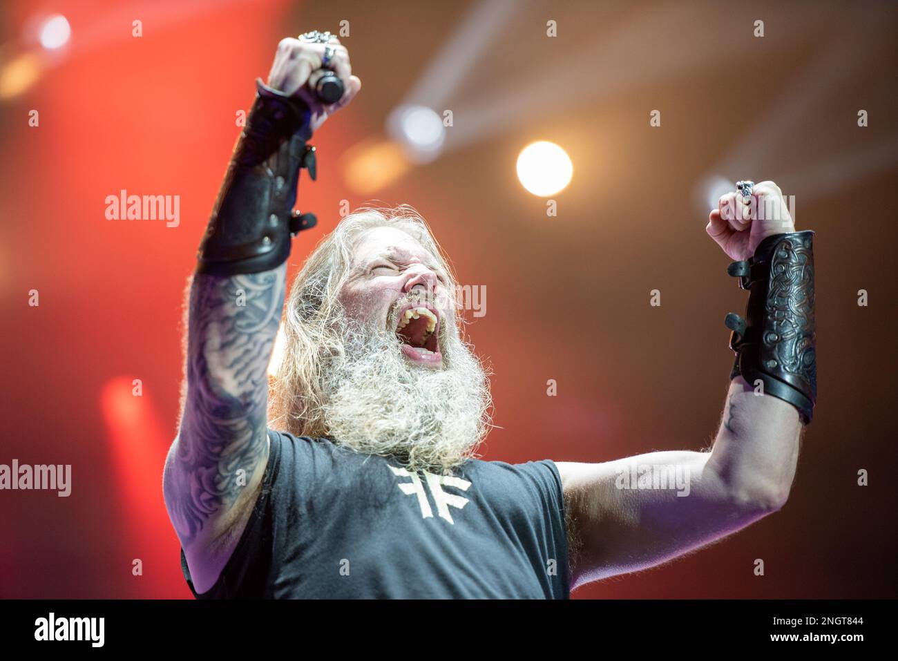 20 giugno 2019: Amon Amarth si esibirà al festival Knotfest Meets Hellfest Foto Stock