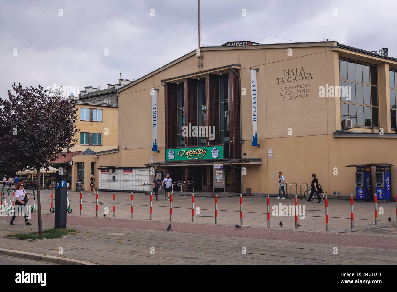Mercato Hall in via Grzegorzecka nella città di Cracovia, piccola Polonia Voivodato della Polonia Foto Stock