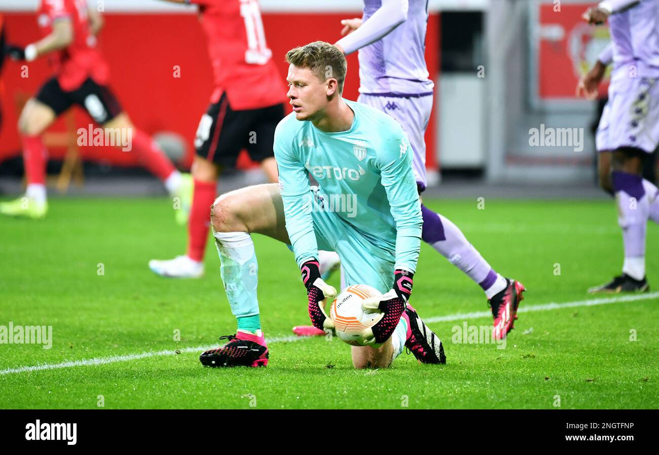 Europa LeagueBay, Arena Leverkusen; Bayer Leverkusen vs. Monaco; Alexander Nübel (ASM) Foto Stock