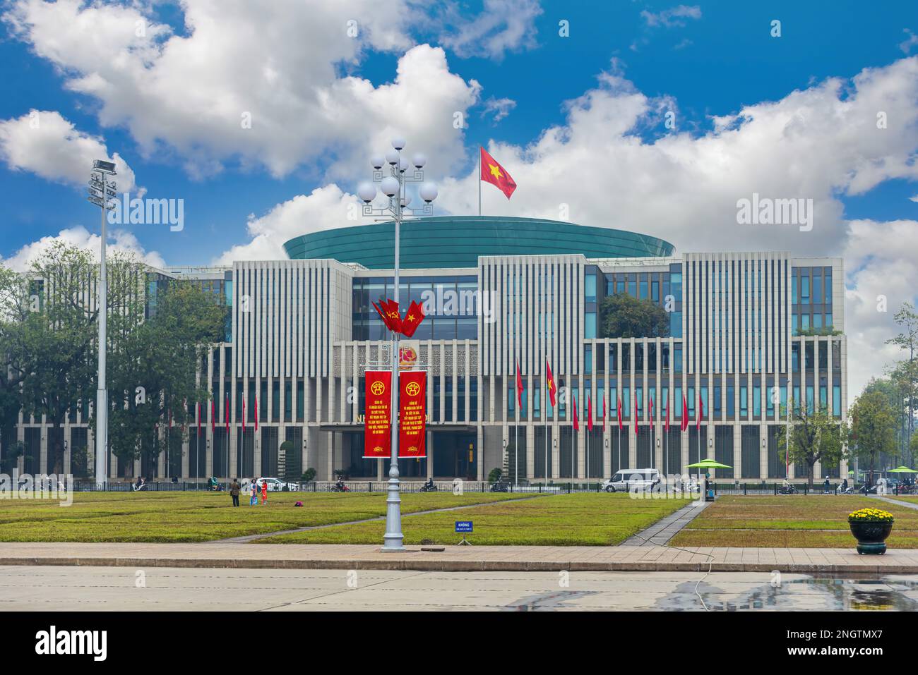 HANOI, VIETNAM - 26 DICEMBRE 2022: Edificio dell'Assemblea Nazionale vietnamita ad Hanoi, Vietnam Foto Stock