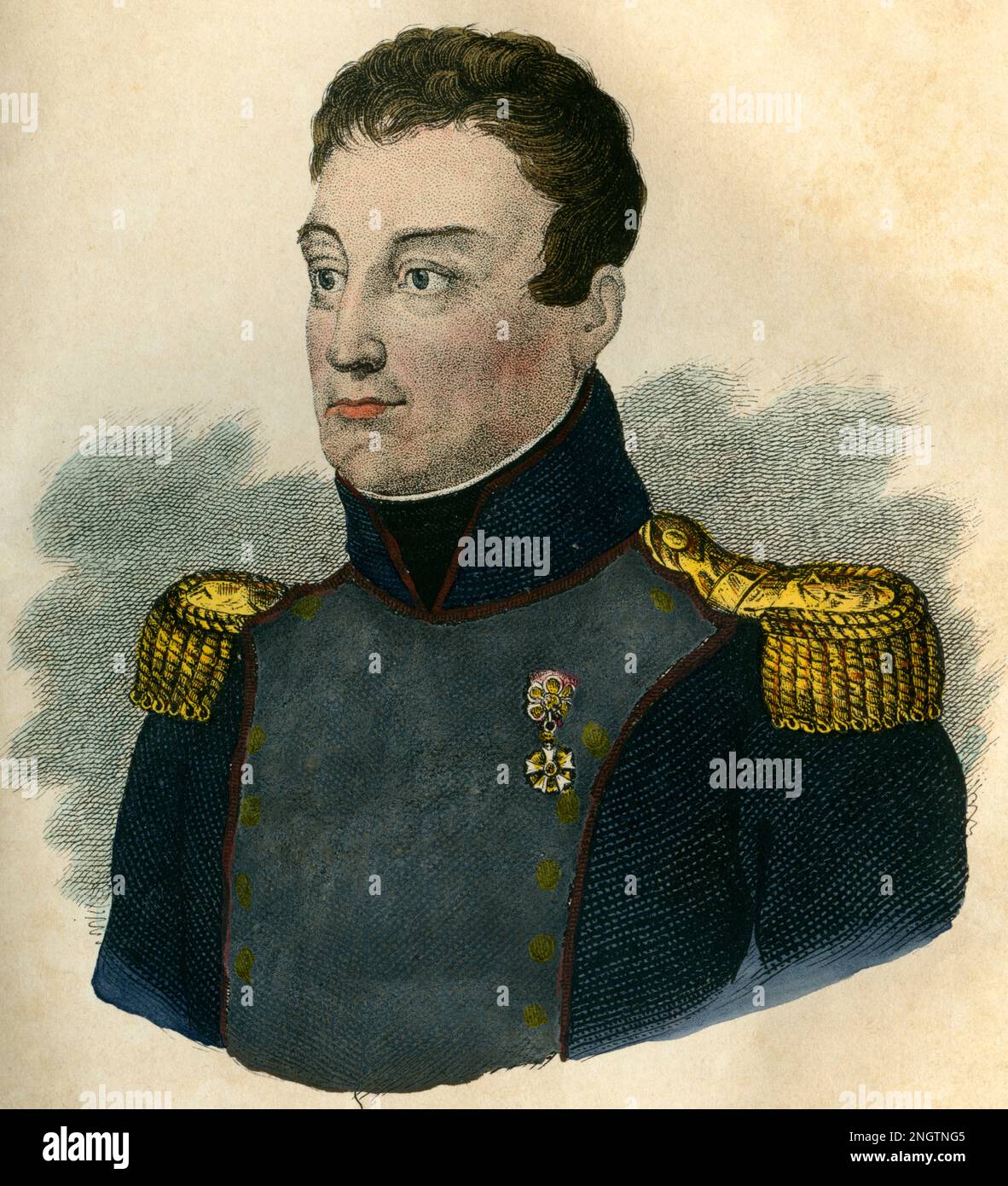 Europa, Frankreich, Parigi, Marchese di Lafayette, Französischer General und Politiker, Lithographie aus : « Geschichte Napoleon´s von der Wiege bis zum Grabe », bearbeitet von C. T. Heyne, 1. Band, Lith. Anstalt von F.W. Goedsche und Steinmetz in Meissen, Verlag Goedsche & Comp. , Chemnitz, 1840. / Europa, Francia, Parigi, Marquis de Lafayette, aristocratico francese, Generale e politico, litografia da: 'Geschichte Napoleon's von der Wiege bis zum Grabe', (storia di Napoleone dalla culla alla tomba) di C.T. Heyne, volume 1, Lithographische Anstalt von F.W. Goedsche und Steinmetz, Me Foto Stock