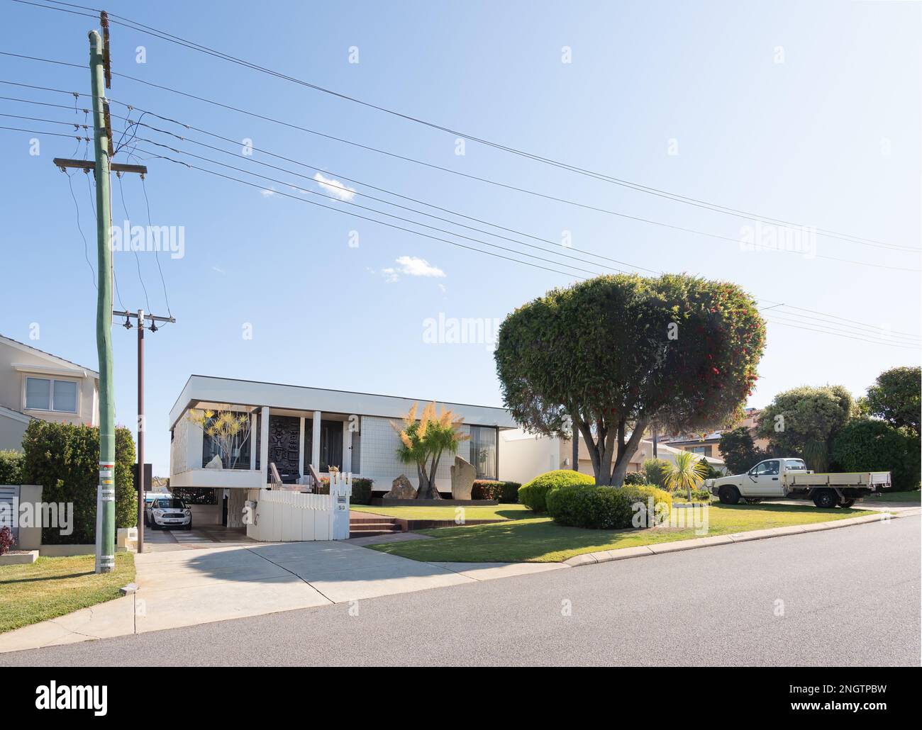 Perth, Australia - Madaschi House di Iwan Iwanoff esterno dalla strada Foto Stock