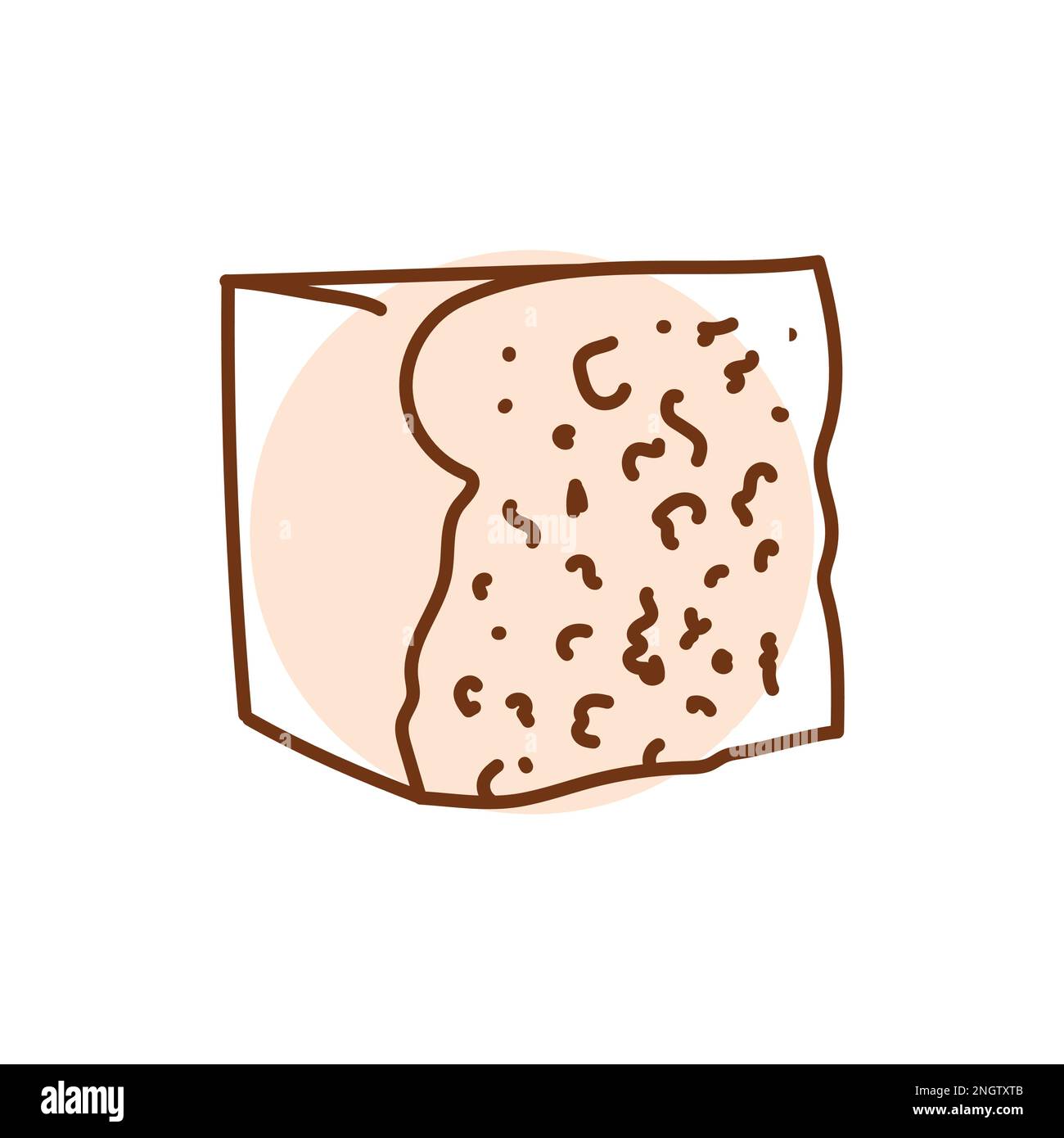 Formaggio con muffa Roquefort icona linea nera. Prodotto lattiero-caseario. Pittogramma per pagina web, app mobile, promo. Illustrazione Vettoriale