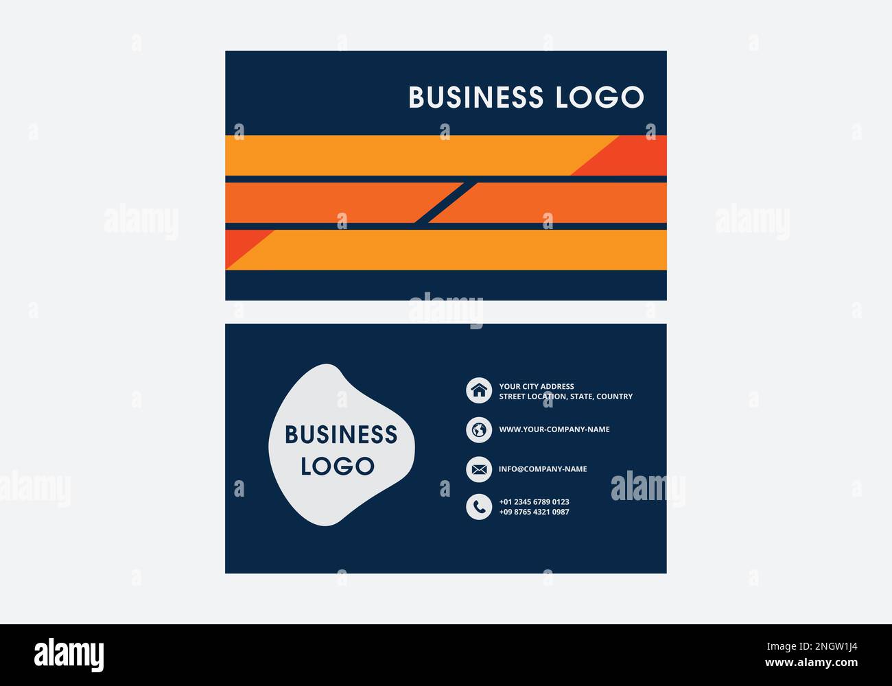 Business Card Design Illustrazione Vettoriale