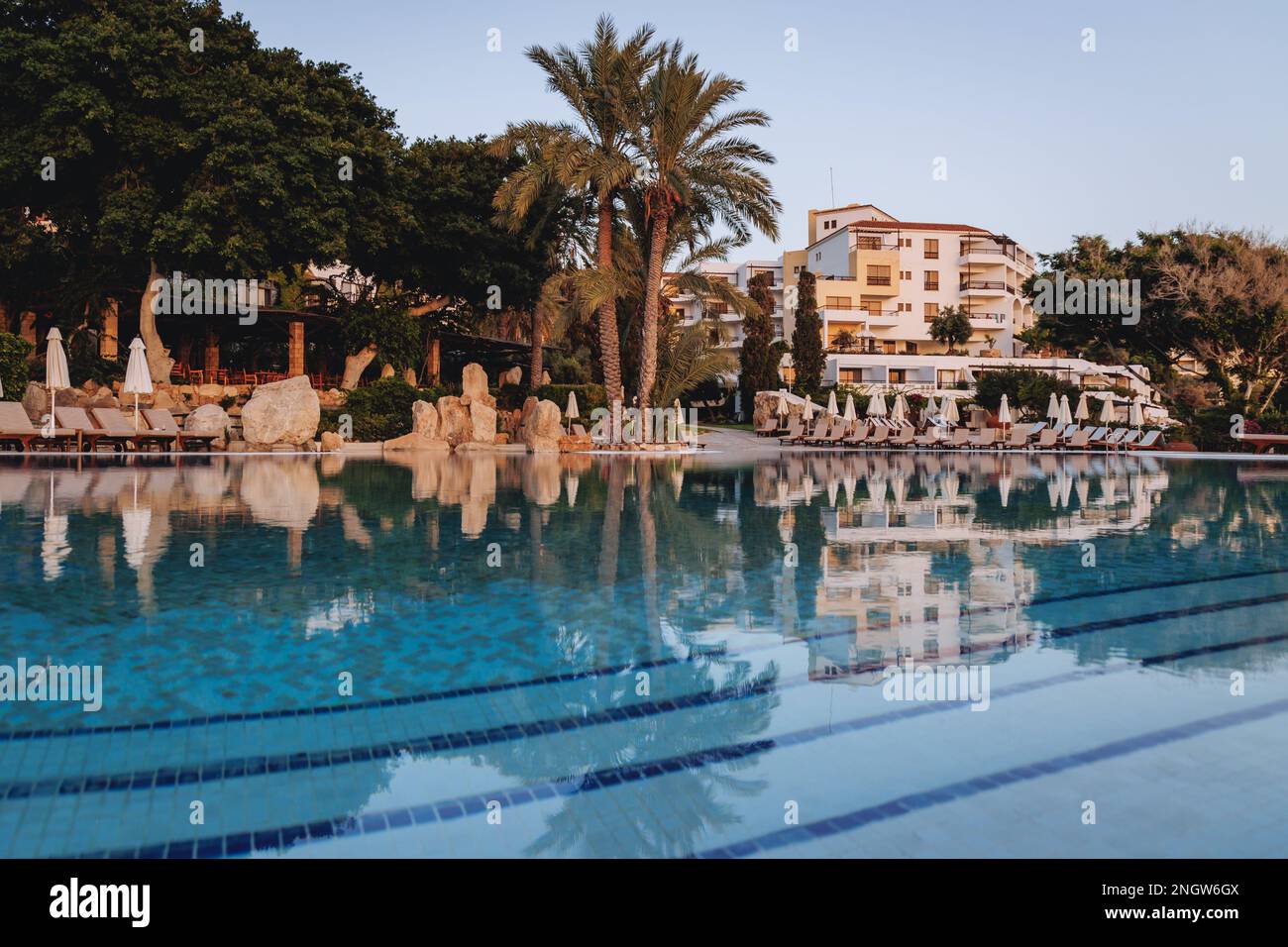 Coral Beach Hotel a Coral Bay Resort nella città di Pegeia, isola di Cipro paese Foto Stock