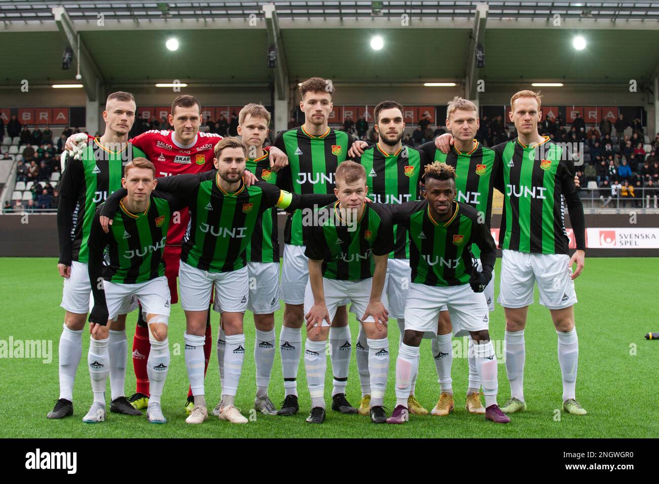 Goteborg, Svezia. 19th Feb 2023. L'undici iniziale DI GAIS in vista della Coppa svedese Group Stage match tra GAIS e IFK Norrkoping il 19 febbraio 2023 a Gothenburg. Credit: Oskar Olteus / Alamy Live News Foto Stock