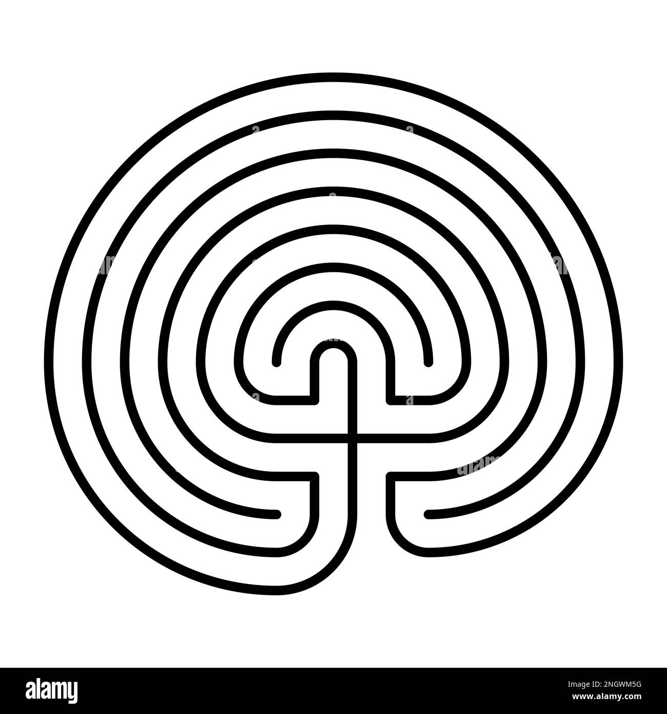 Icona simbolo labirinto cretese Foto Stock