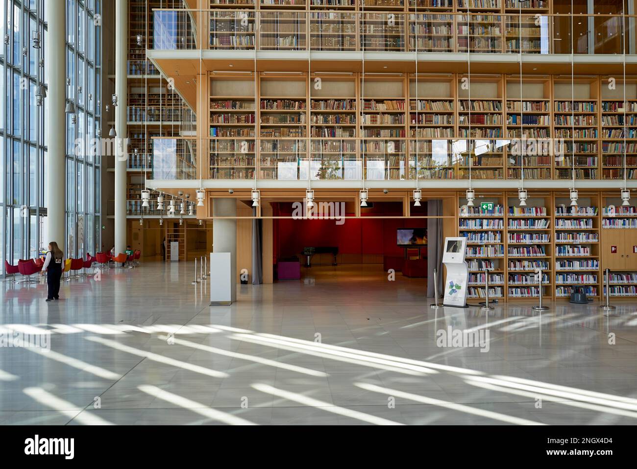 Atene Grecia. La Biblioteca nazionale all'interno del Stavros Niarchos Fondazione Centro Culturale Foto Stock