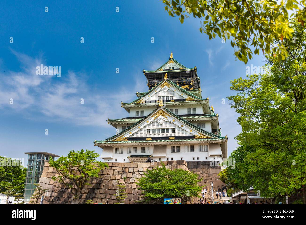 Osaka Giappone. Castello di Osaka Jo Foto Stock