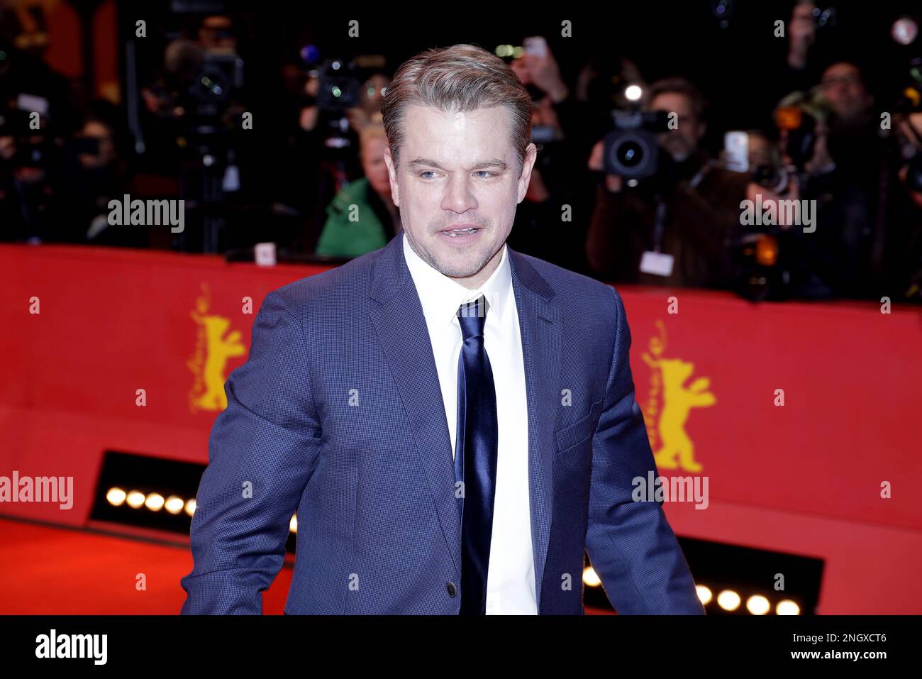 Matt Damon partecipa alla prima „Kiss the Future“ durante il 73rd° Festival Internazionale del Film di Berlino a Berlinale Palast il 19 febbraio 202 Foto Stock