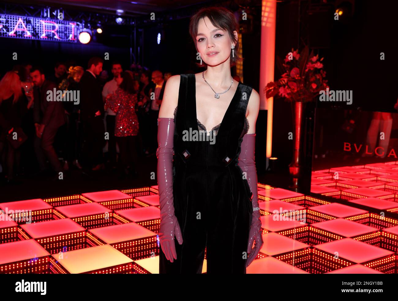Berlino, Germania. 19th Feb, 2023. Emilia Schüle al Partito Bulgari. Il 73rd° Festival Internazionale del Cinema si svolge fino al 26 febbraio 2023. Credit: Gerald Matzka/dpa/Alamy Live News Foto Stock