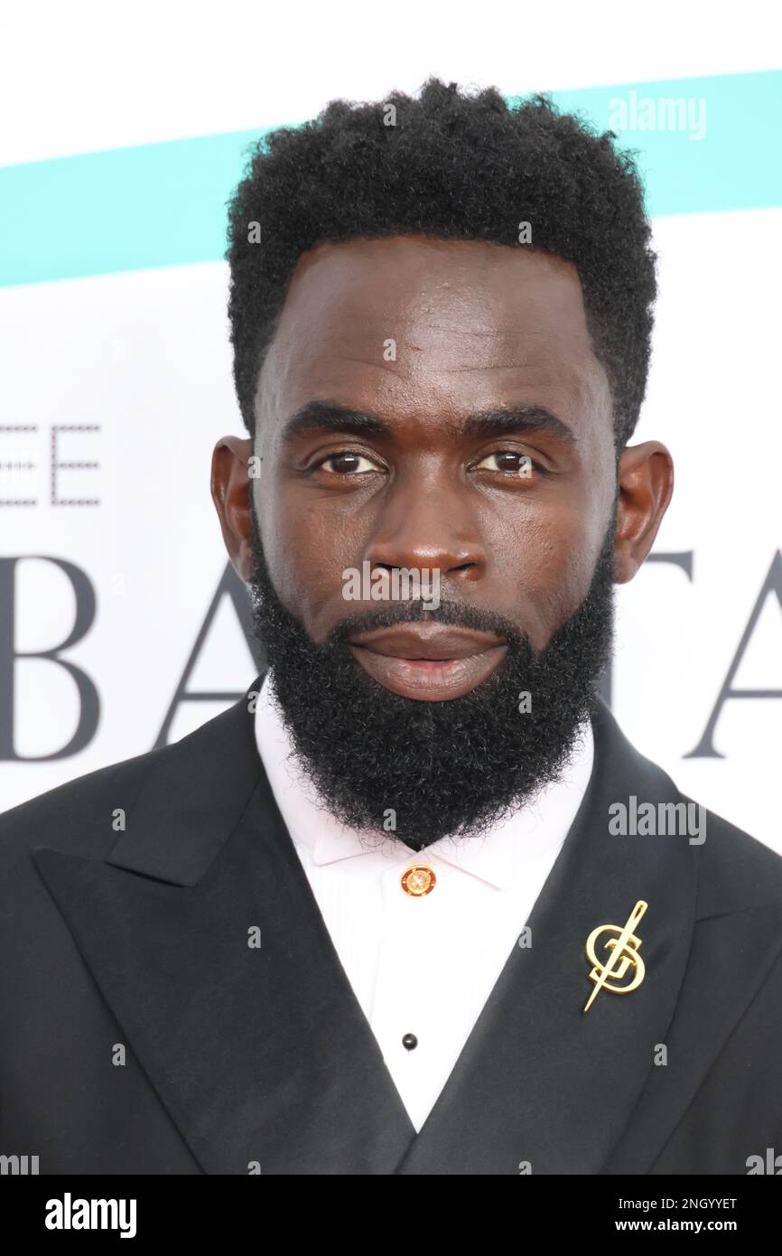 Jimmy Akingbola, 2023 EE BAFTA Film Awards, The Royal Festival Hall, Londra, Regno Unito, 19 febbraio 2023, Foto di Richard Goldschmidt Foto Stock