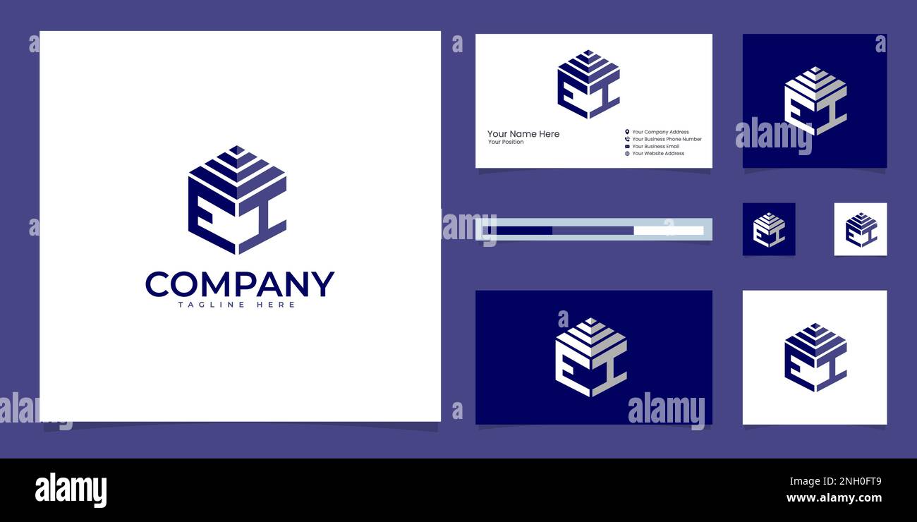 Moderna lettera eh logo design art modello icona vettore Illustrazione Vettoriale