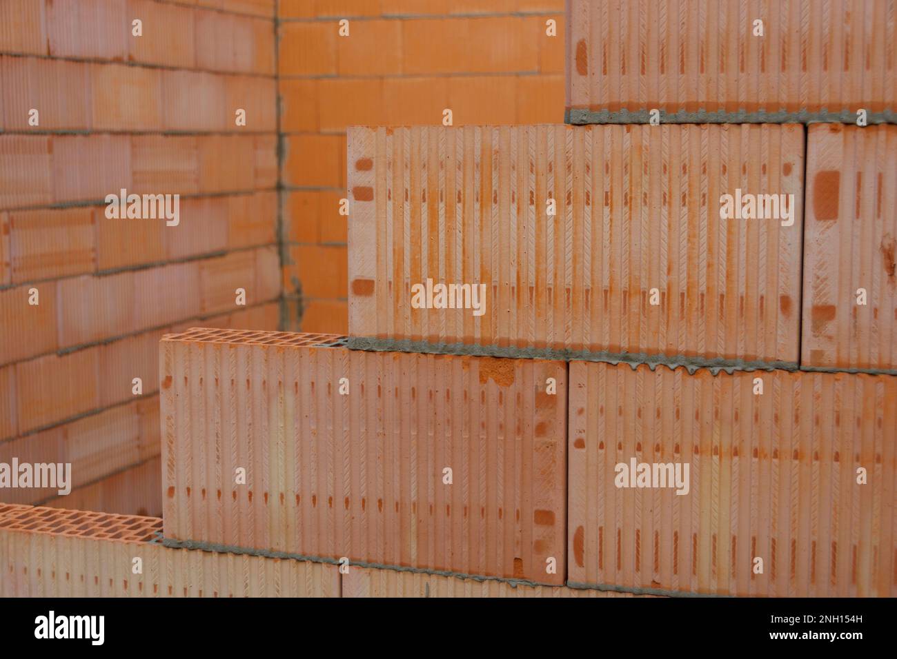 Primo piano della parete interna di una casa moderna Foto Stock