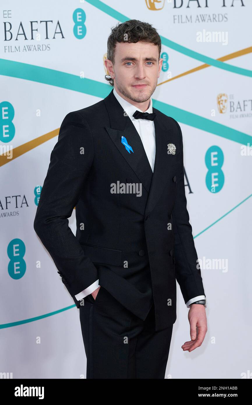 Londra, Regno Unito . 19 febbraio 2023 . Paul Mescal sul tappeto rosso degli EE BAFTA Film Awards 2023 del 76th che si sono tenuti al Royal Festival Hall. Credito: Alan D Foto Stock